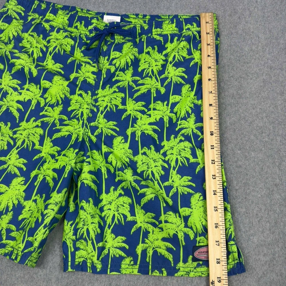 Vineyard Vines Youth Size XL Neon‎ Palm Trees Board Shorts Pockets Drawstring